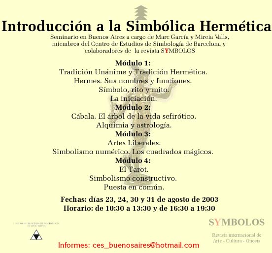 Introducci�n a la Simb�lica Herm�tica.